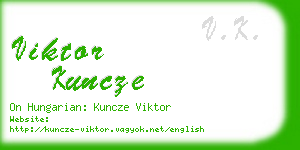 viktor kuncze business card